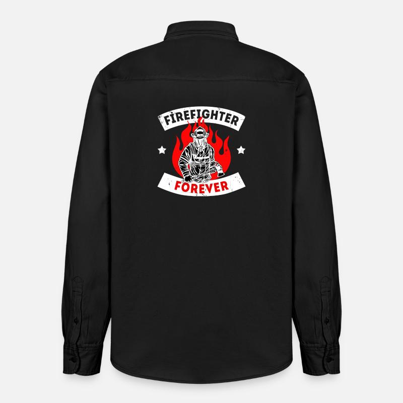 Déclaration des pompiers professionnels - Chemise unisexe coupe décontractée bio Stanley/Stella - noir délavé