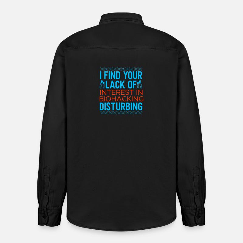 Conception de biohacking - Chemise unisexe coupe décontractée bio Stanley/Stella - noir délavé