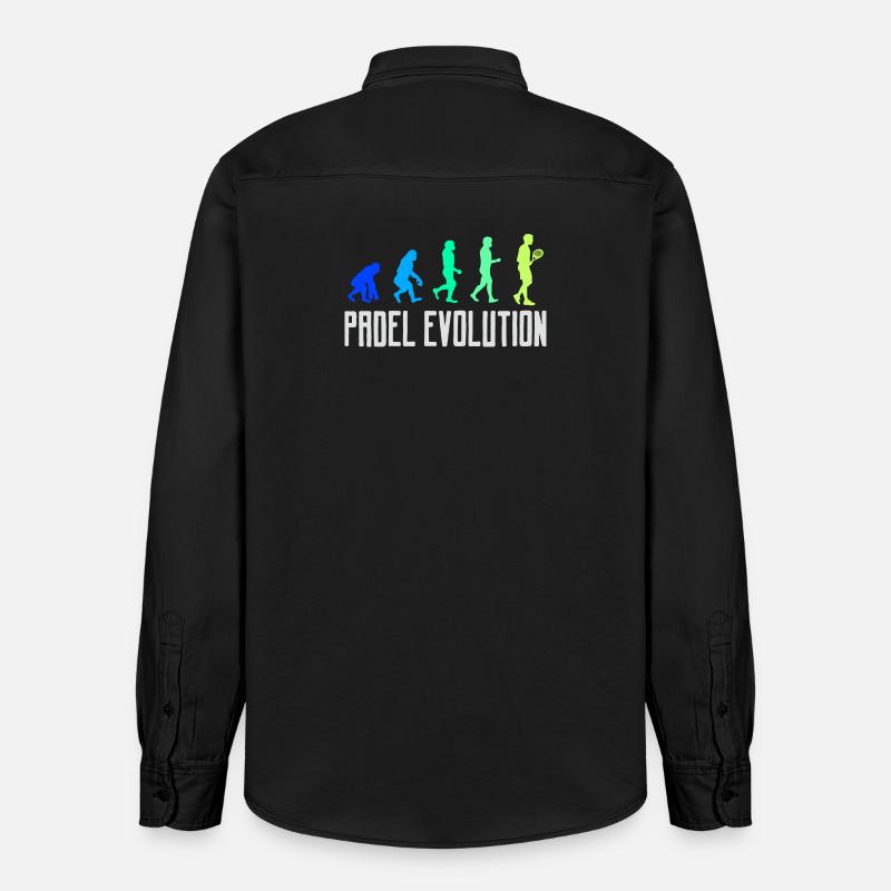 Spieler Evolution Padel Padelspiel Statement - Relaxed Fit Unisex Organic Hemd von Stanley/Stella - washed Black
