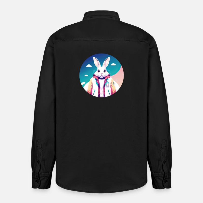 Lapin, Lapin, Lapin de Pâques - Chemise unisexe coupe décontractée bio Stanley/Stella - noir délavé