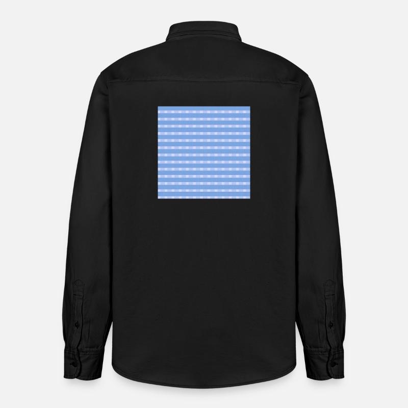 karierte muster, Leinenstoffmuster Gitteroptik - Relaxed Fit Unisex Organic Hemd von Stanley/Stella - washed Black