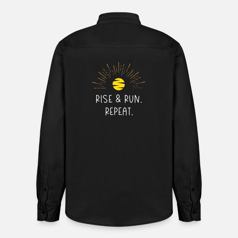 Levez-vous et courez. Répéter. - Chemise unisexe coupe décontractée bio Stanley/Stella - noir délavé