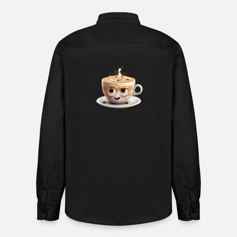 Tasse à café sucrée - Chemise unisexe coupe décontractée bio Stanley/Stella - noir délavé