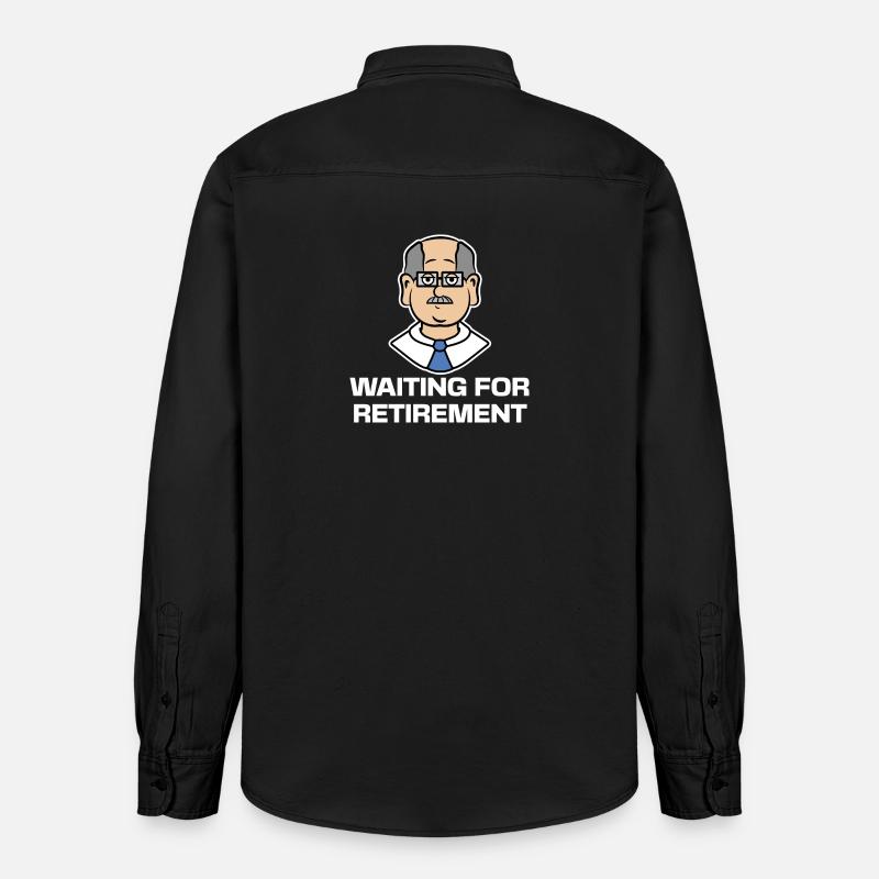 Pension Retraite Déclaration Pensionné Liberté - Chemise unisexe coupe décontractée bio Stanley/Stella - noir délavé