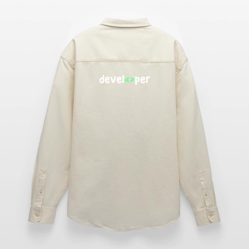 Developer Code Skripting Debug Informatik Geek Relaxed Fit Unisex Organic Hemd von Stanley/Stella