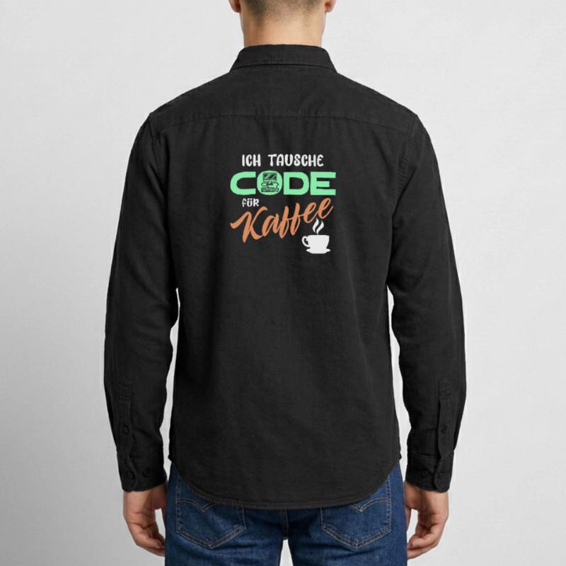 Code Developer Statement Programmierer Computer Relaxed Fit Unisex Organic Hemd von Stanley/Stella