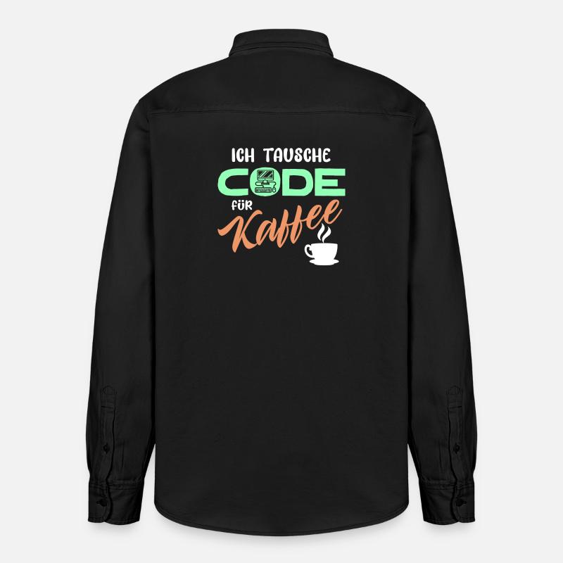 Code Developer Statement Programmer Computer - Relaxed Fit Unisex Organic Shirt by Stanley/Stella - washed black