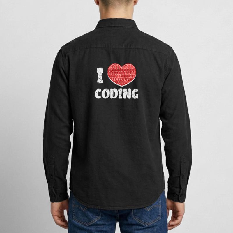 Developer Heart Coding Statement Programmer Relaxed Fit Unisex Organic Shirt by Stanley/Stella