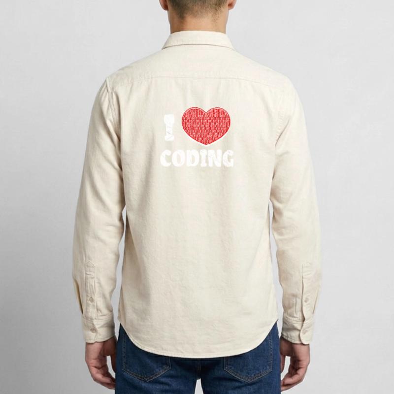 Developer Heart Coding Statement Programmer Relaxed Fit Unisex Organic Shirt by Stanley/Stella