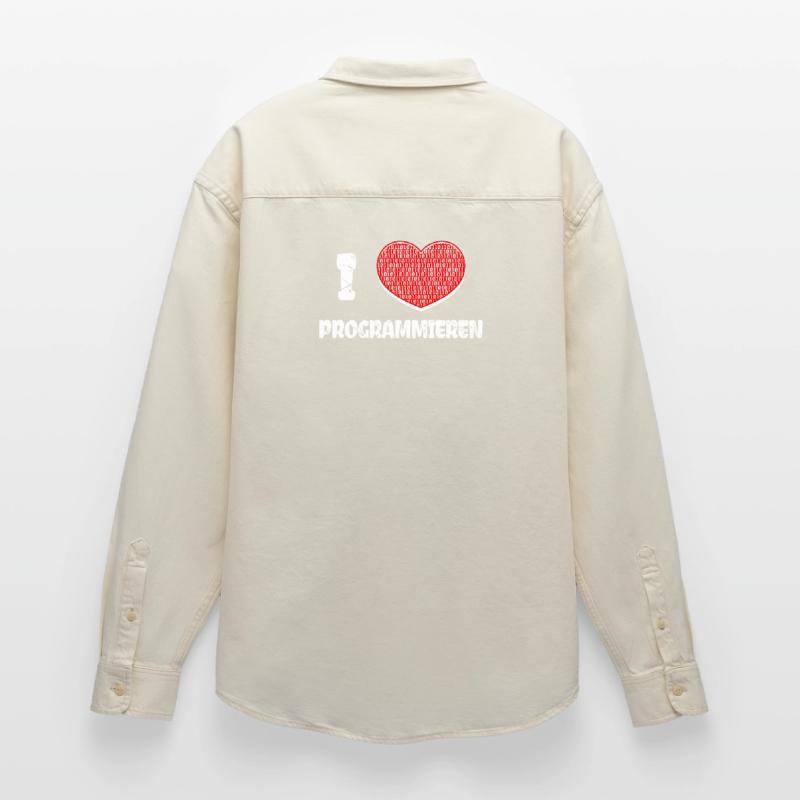 Developer Herz Programmierer Statement Informatik Relaxed Fit Unisex Organic Hemd von Stanley/Stella