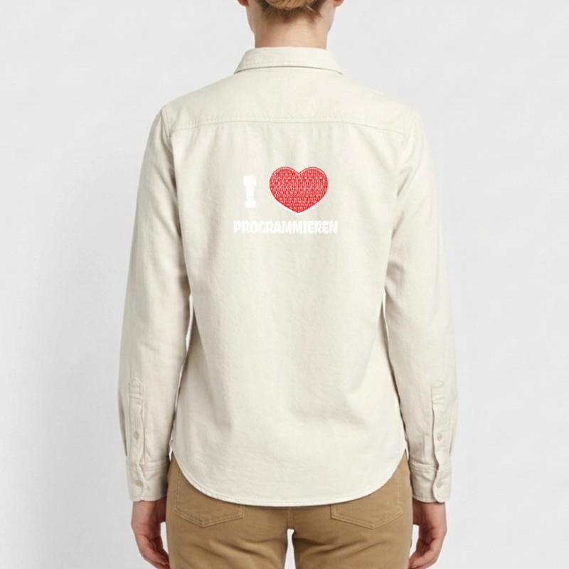 Developer Herz Programmierer Statement Informatik Relaxed Fit Unisex Organic Hemd von Stanley/Stella