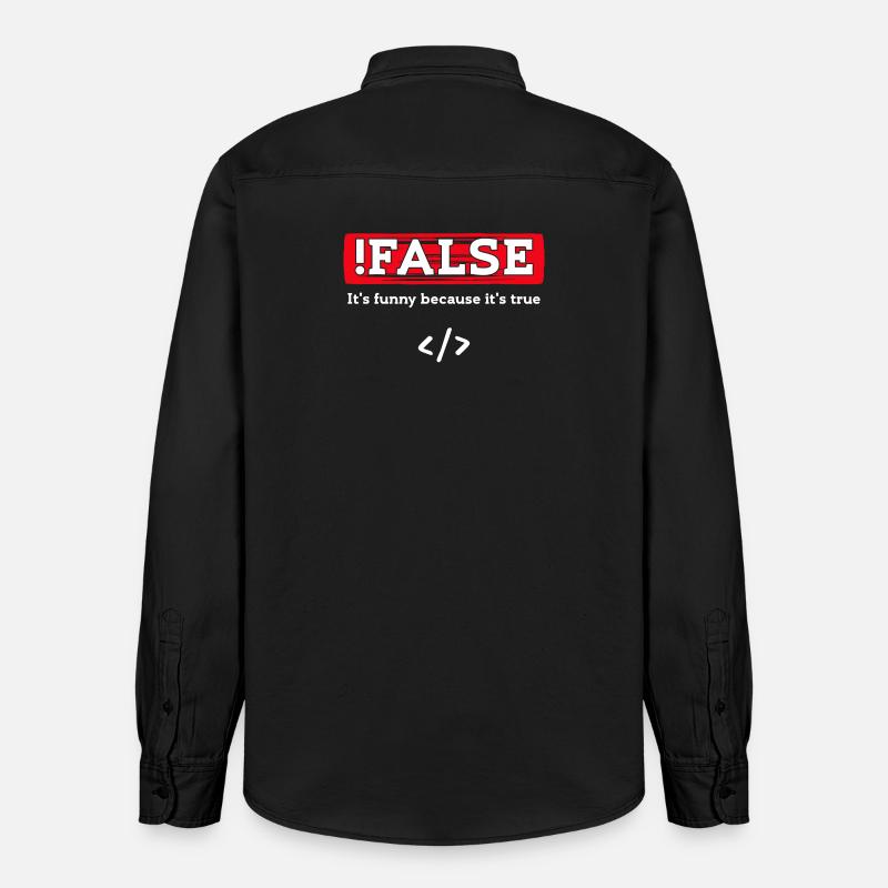 Debug Skripting Statement Developer Code Nerd - Relaxed Fit Unisex Organic Hemd von Stanley/Stella - washed Black