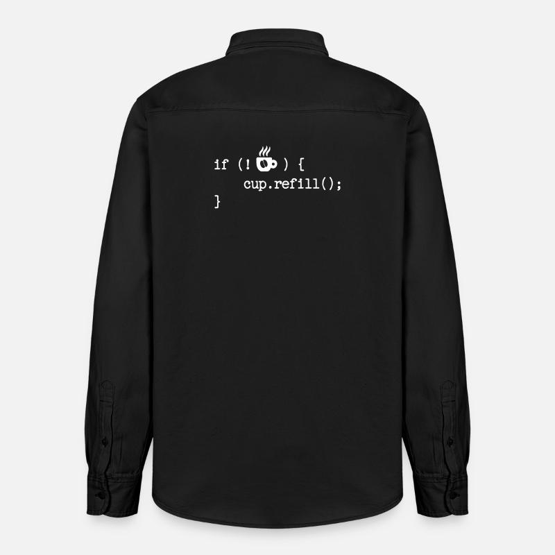 Debug Programmierer Coden Developer Computerfreak - Relaxed Fit Unisex Organic Hemd von Stanley/Stella - washed Black