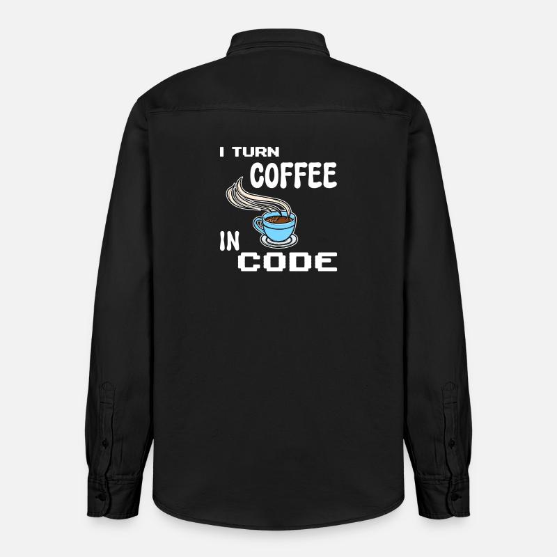 Developer Computerfreak Statement Programmierer - Relaxed Fit Unisex Organic Hemd von Stanley/Stella - washed Black