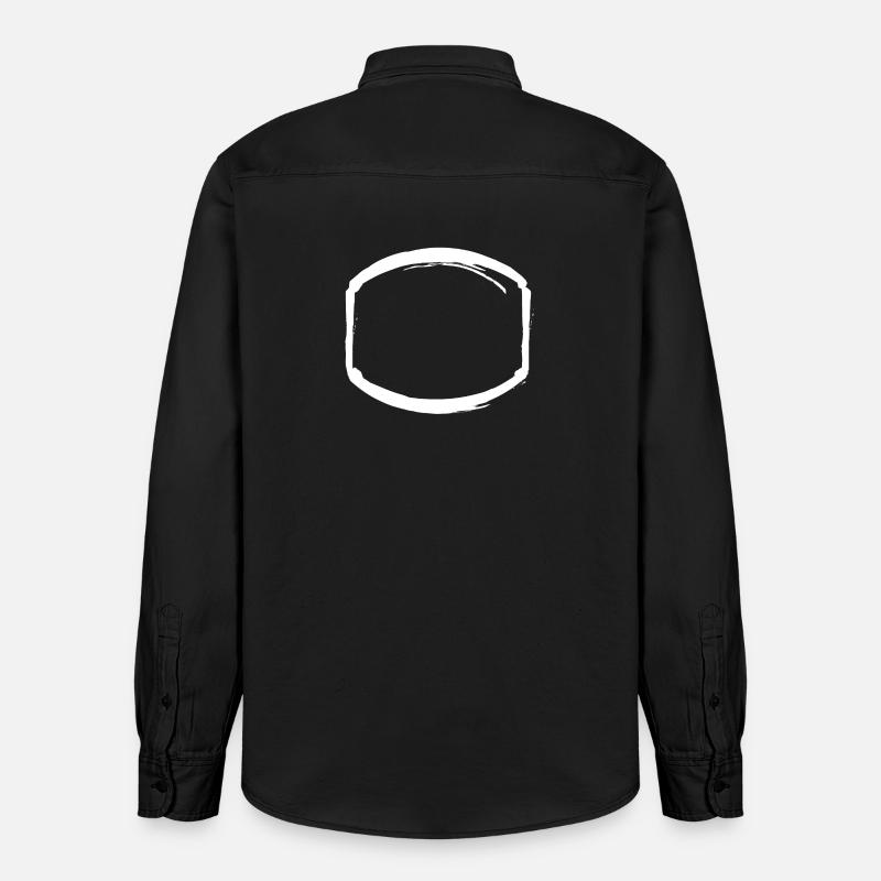 white oval frame - Relaxed Fit Unisex Organic Hemd von Stanley/Stella - washed Black
