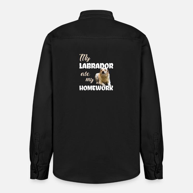Devoirs du Labrador - Chemise unisexe coupe décontractée bio Stanley/Stella - noir délavé