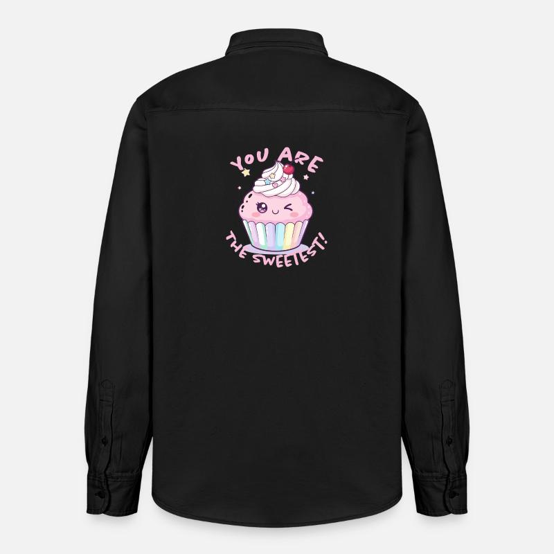 Tu es le cupcake le plus mignon - Chemise unisexe coupe décontractée bio Stanley/Stella - noir délavé