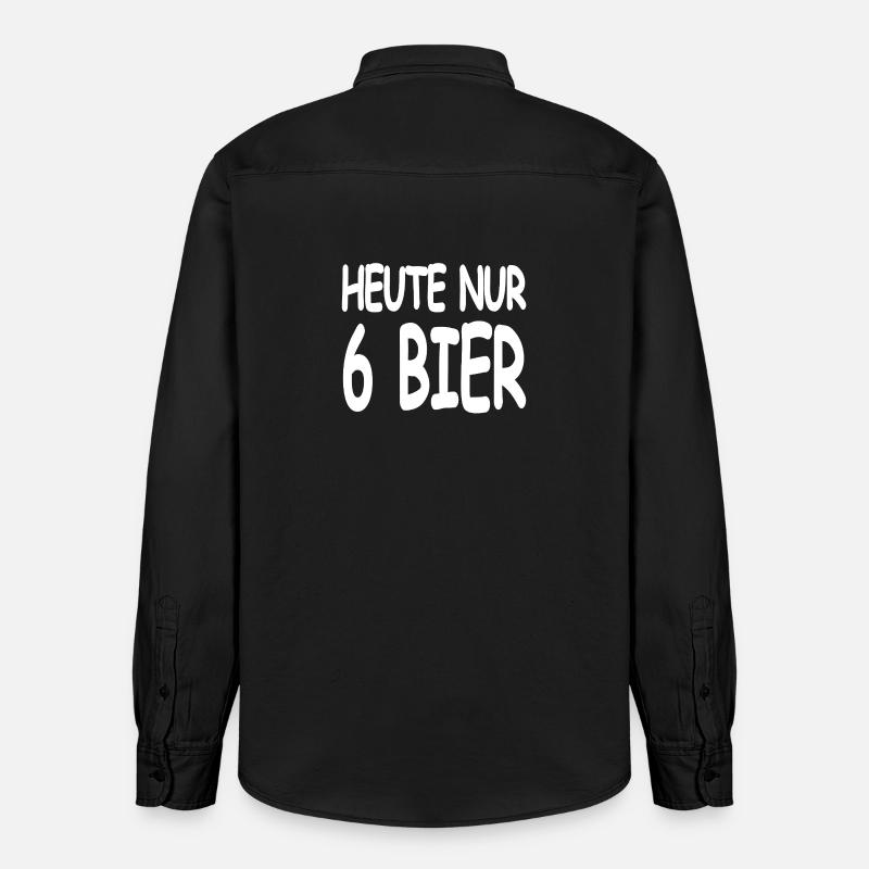 Bier - Relaxed Fit Unisex Organic Hemd von Stanley/Stella - washed Black