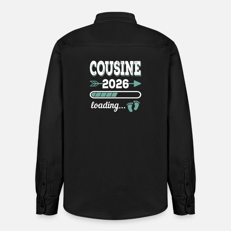 Cousine 2026 Loading Große Cousine - Relaxed Fit Unisex Organic Hemd von Stanley/Stella - washed Black