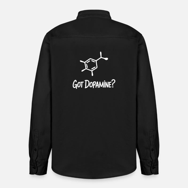Dopamine Molecule Tee - Chemise unisexe coupe décontractée bio Stanley/Stella - noir délavé