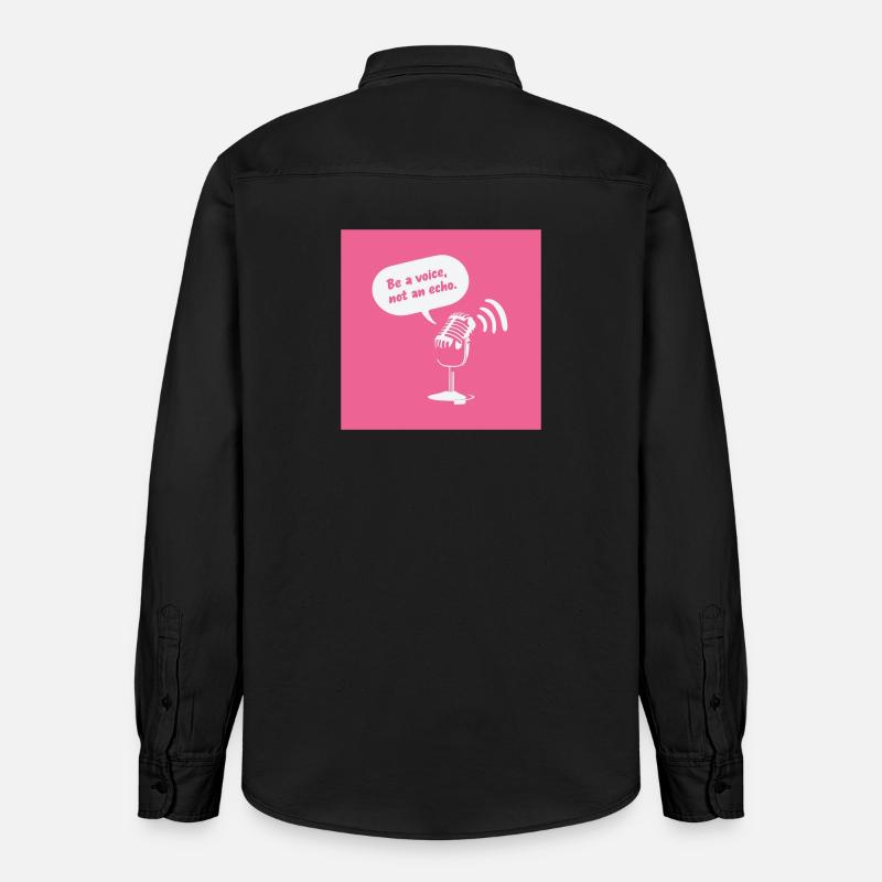 Be a Voice, Not an Echo - Relaxed Fit Unisex Organic Hemd von Stanley/Stella - washed Black