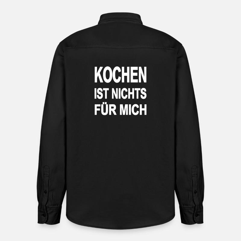 Kochen - Relaxed Fit Unisex Organic Hemd von Stanley/Stella - washed Black