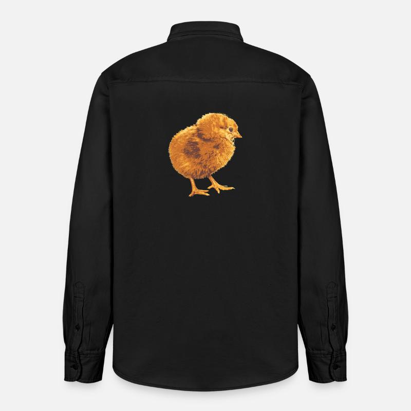 Fans de poulets - - Coq - Poussins - Chemise unisexe coupe décontractée bio Stanley/Stella - noir délavé