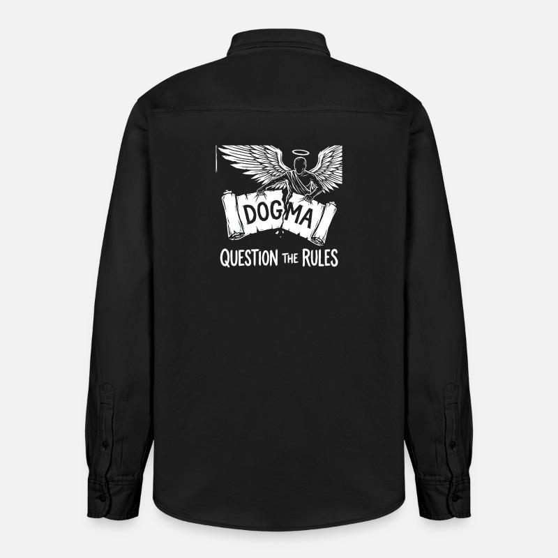 Dogma Flight : Ask the Rules - Chemise unisexe coupe décontractée bio Stanley/Stella - noir délavé