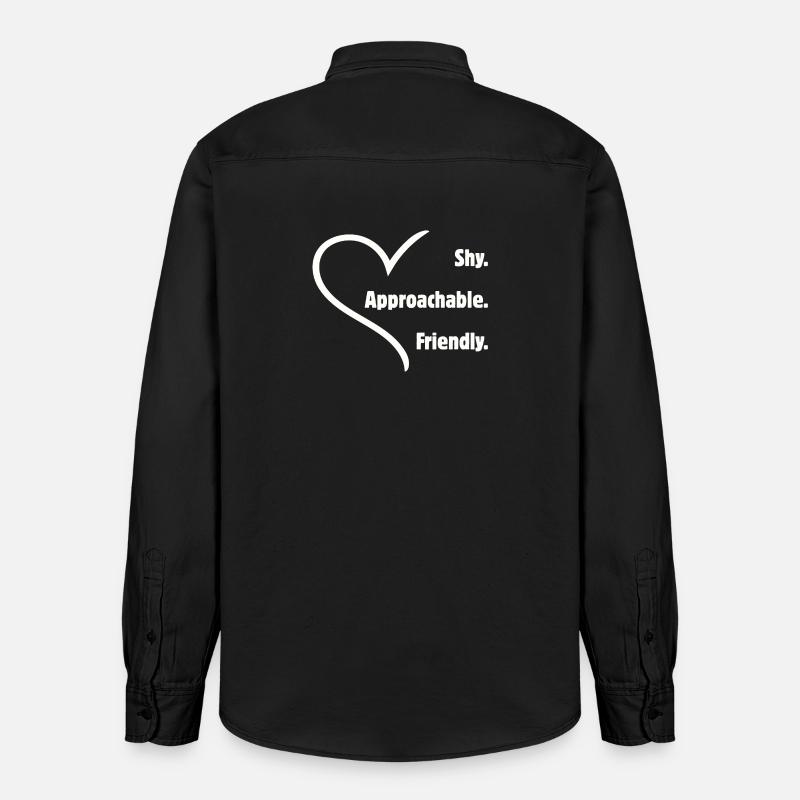 Flirteurs introvertis timides amicaux accessibles - Chemise unisexe coupe décontractée bio Stanley/Stella - noir délavé