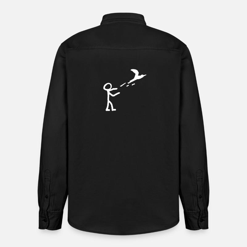 Lâche-le - Chemise unisexe coupe décontractée bio Stanley/Stella - noir délavé