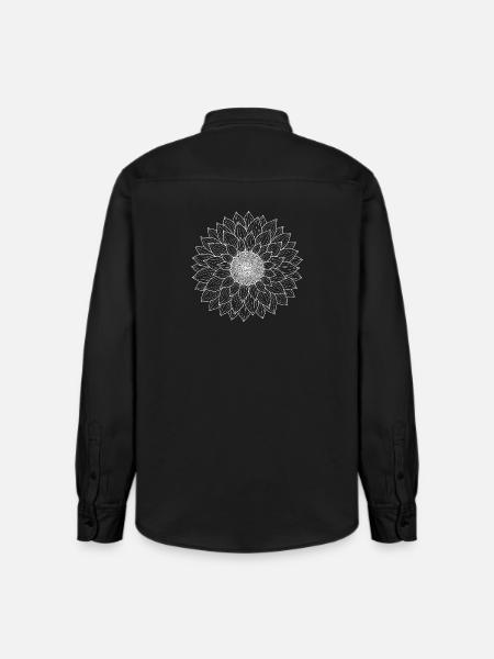 Sunflower Boho - Relaxed Fit Unisex Organic Shirt by Stanley/Stella - washed black