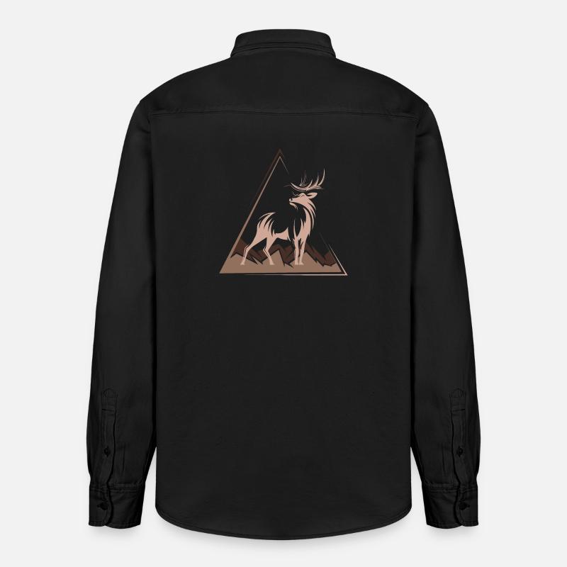 Deer Deer Cadeau de Noël - Chemise unisexe coupe décontractée bio Stanley/Stella - noir délavé