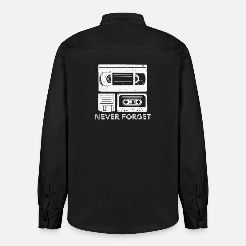 Conception créative de cassette - Chemise unisexe coupe décontractée bio Stanley/Stella - noir délavé