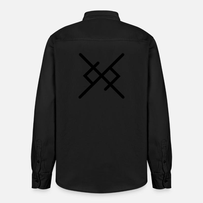 Ewige Liebe in Wikingerrunen - Relaxed Fit Unisex Organic Hemd von Stanley/Stella - washed Black