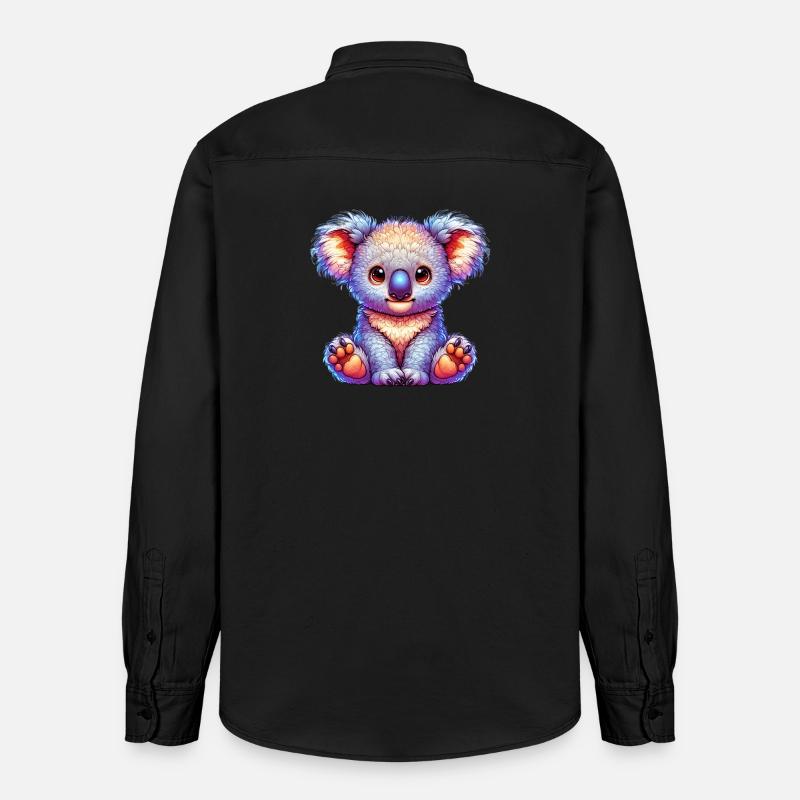 Koala - Chemise unisexe coupe décontractée bio Stanley/Stella - noir délavé