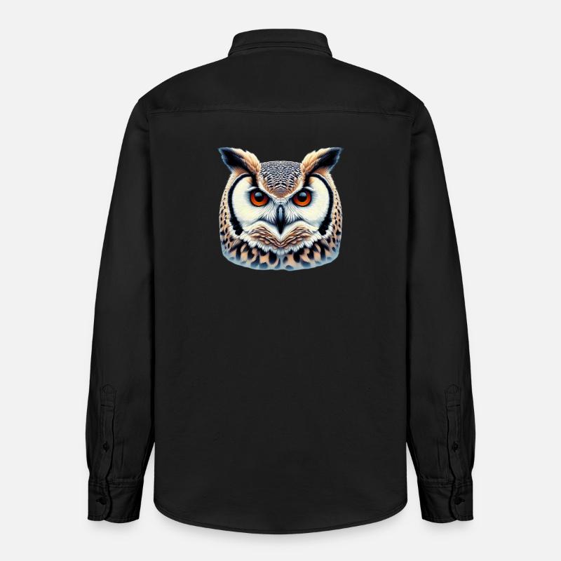 Hibou - Chemise unisexe coupe décontractée bio Stanley/Stella - noir délavé