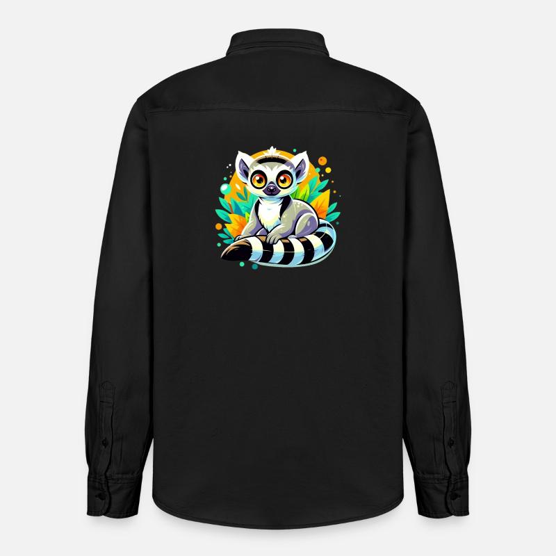 Lemur - Relaxed Fit Unisex Organic Hemd von Stanley/Stella - washed Black