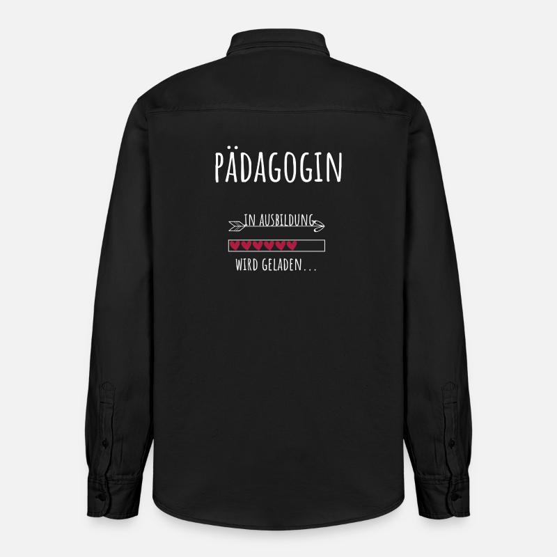Studentin Beruf Ausbildung Pädagogin - Relaxed Fit Unisex Organic Hemd von Stanley/Stella - washed Black