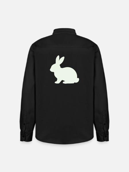 Silhouette délicate du lapin - Chemise unisexe coupe décontractée bio Stanley/Stella - noir délavé