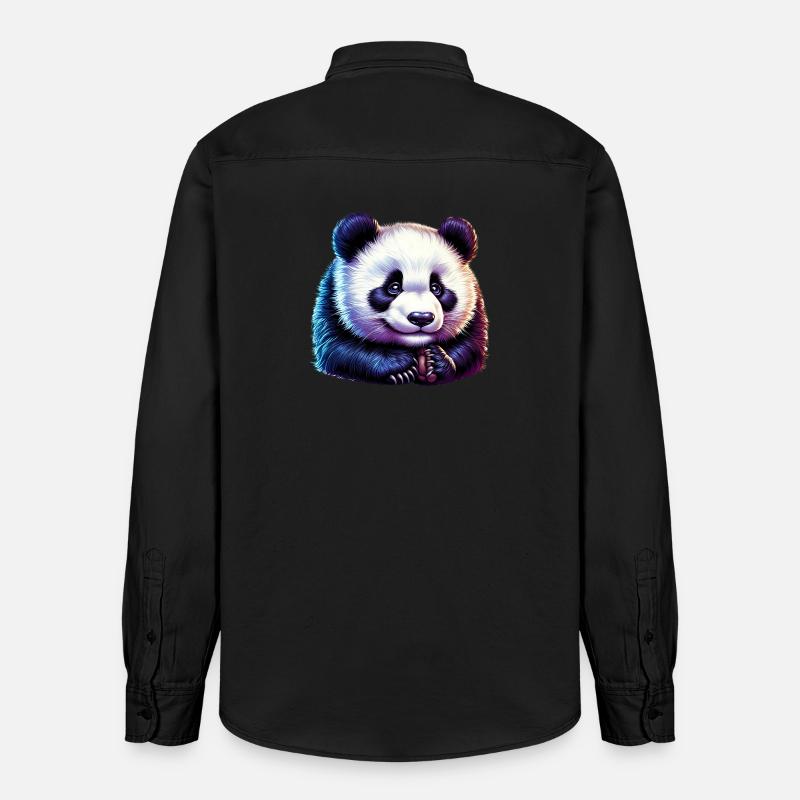 Panda - Chemise unisexe coupe décontractée bio Stanley/Stella - noir délavé