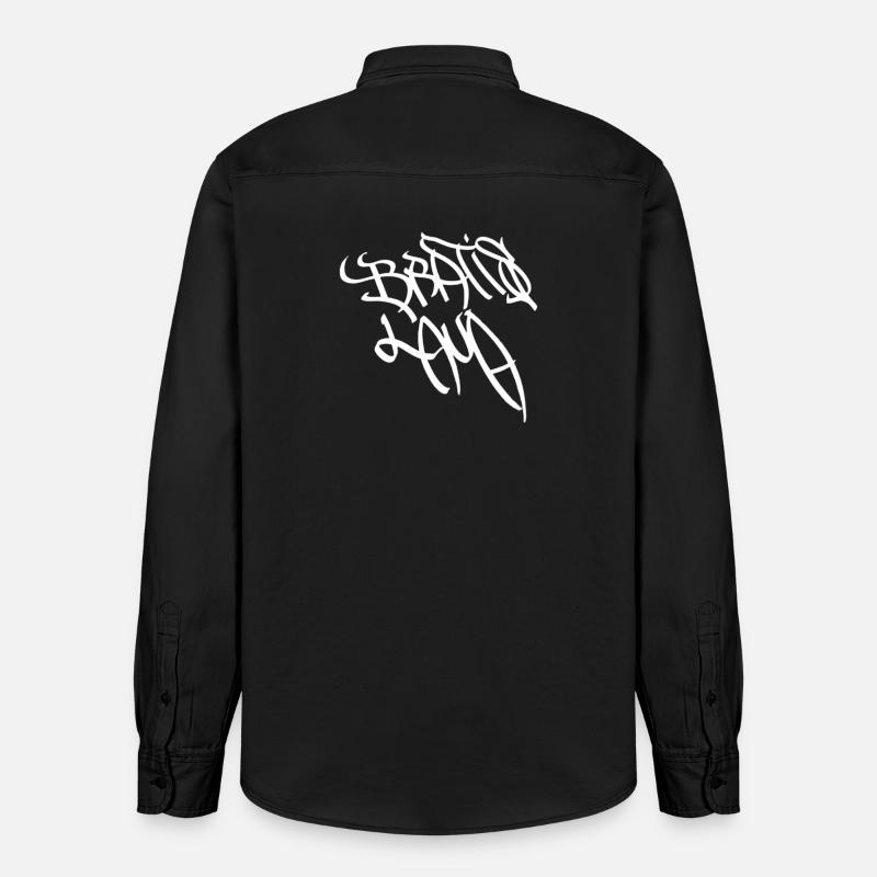 Motif graffiti abstrait de Bratislava - Chemise unisexe coupe décontractée bio Stanley/Stella - noir délavé