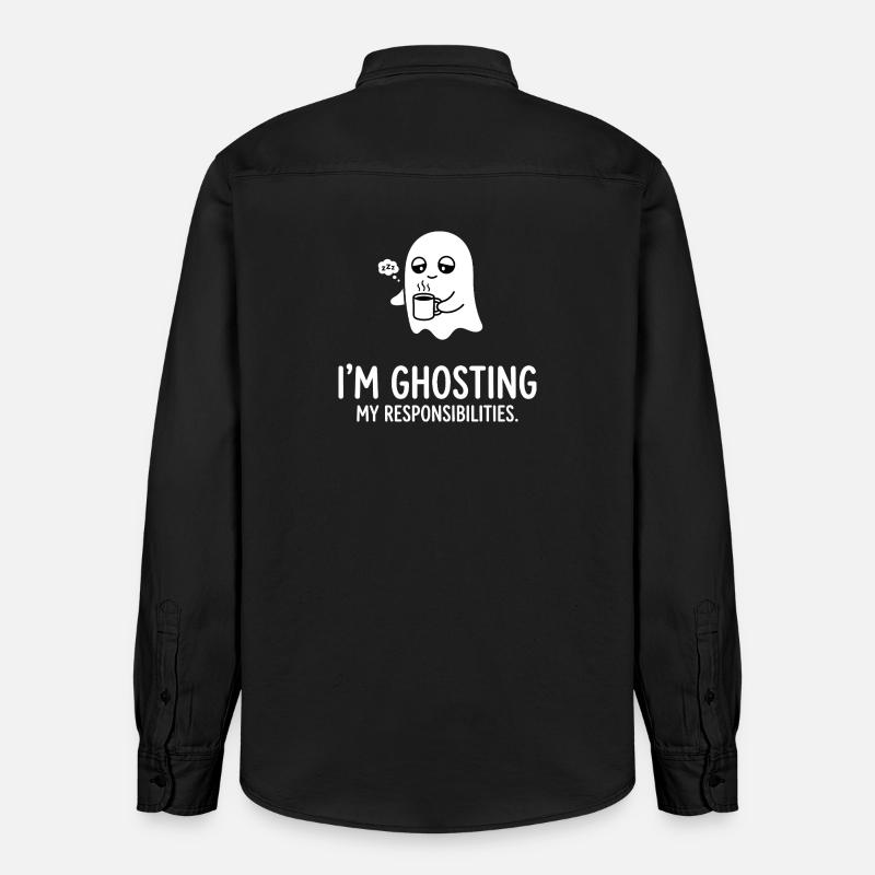 Ghosting de mes responsabilités - Chemise unisexe coupe décontractée bio Stanley/Stella - noir délavé