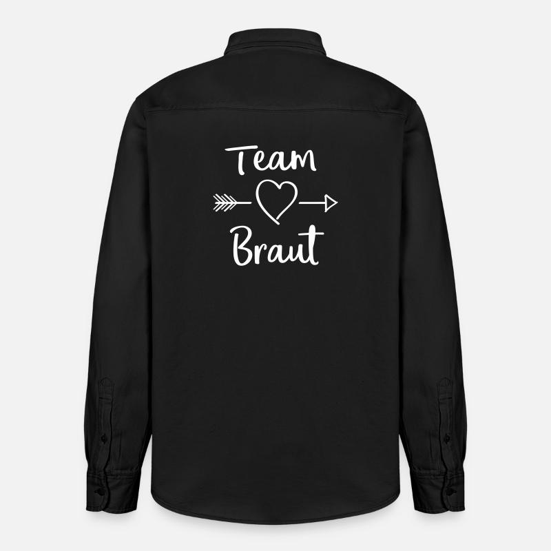 team_braut - Relaxed Fit Unisex Organic Hemd von Stanley/Stella - washed Black