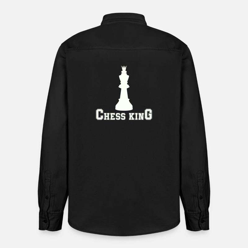 chess_king - Relaxed Fit Unisex Organic Hemd von Stanley/Stella - washed Black