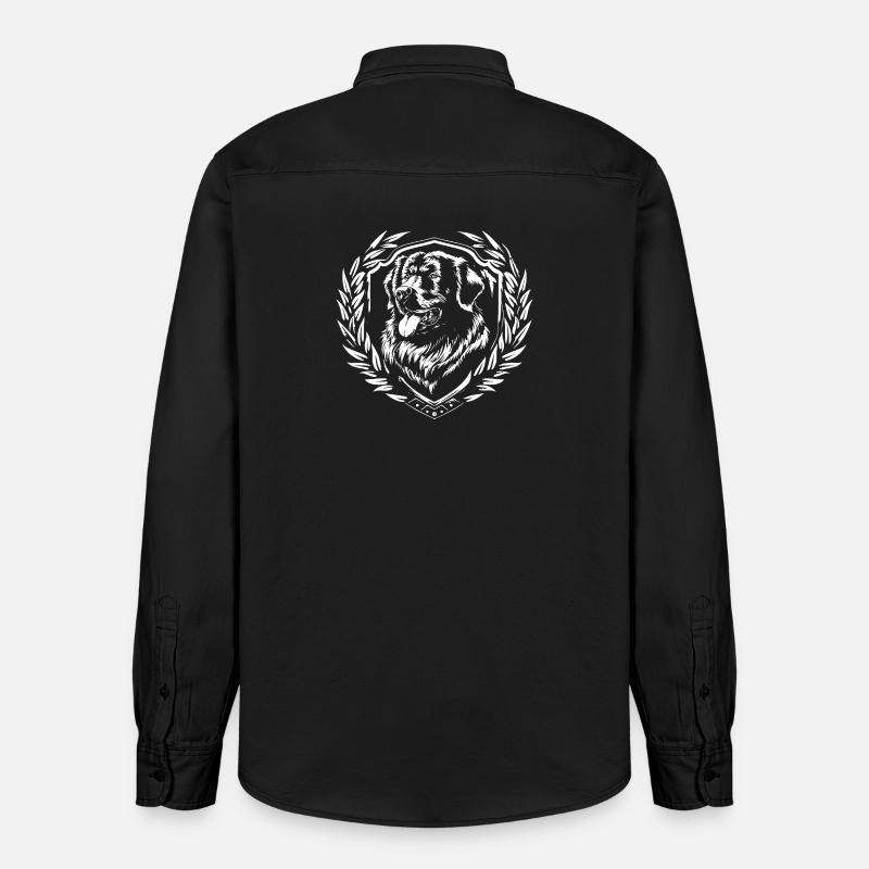 Blason en couronne de phoque - Chemise unisexe coupe décontractée bio Stanley/Stella - noir délavé