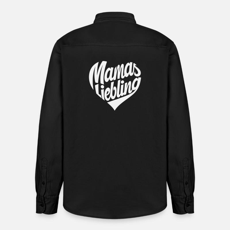 Le cœur préféré de maman - Chemise unisexe coupe décontractée bio Stanley/Stella - noir délavé
