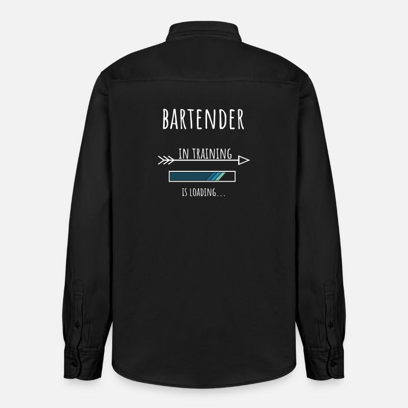 Bartender Gift Profession Training Bartender - Relaxed Fit Unisex Organic Shirt by Stanley/Stella - washed black