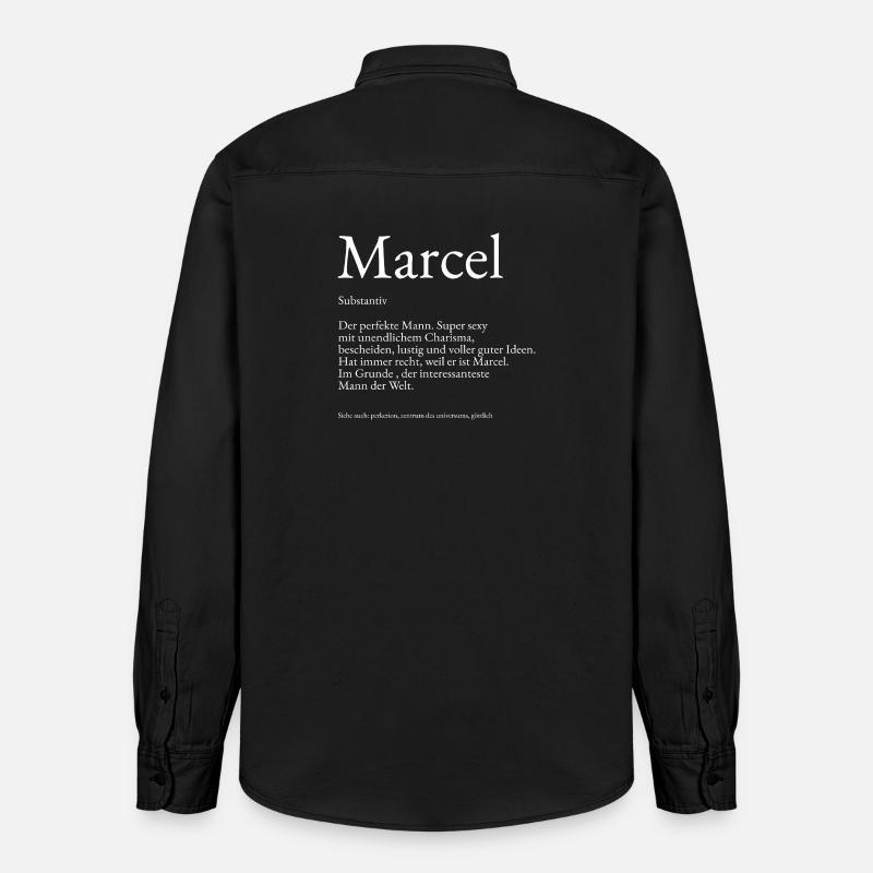 Marcel Dictionary explanation First name Marcel - Relaxed Fit Unisex Organic Shirt by Stanley/Stella - washed black