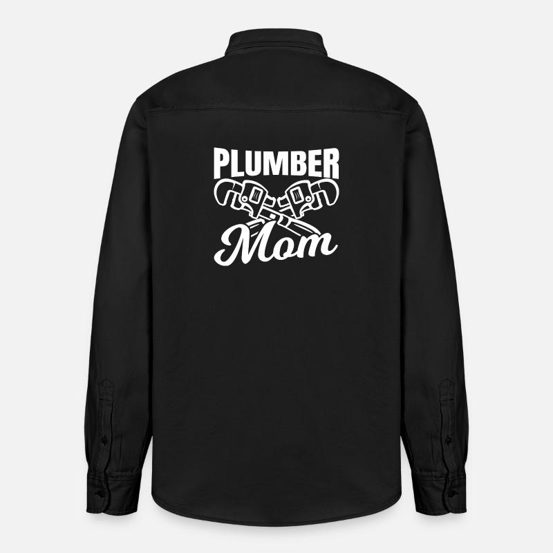 Klempner Mama - Relaxed Fit Unisex Organic Hemd von Stanley/Stella - washed Black