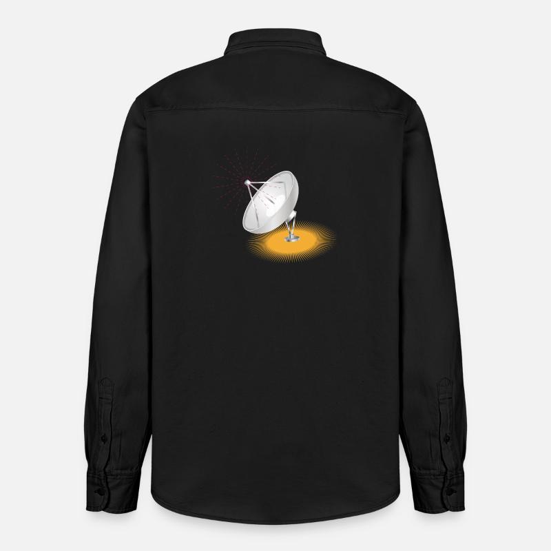 L’antenne parabolique, élément de conception - Chemise unisexe coupe décontractée bio Stanley/Stella - noir délavé